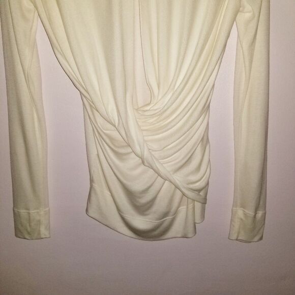 NWT Helmut Lang Extra Small Semi-Sheer Twist Open-Back Long Sleeve Jersey Top‎ - Picture 9 of 14